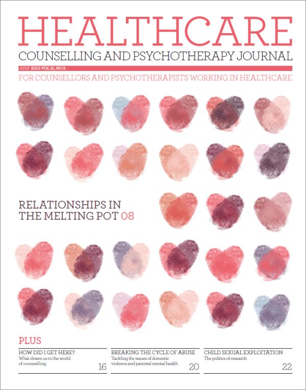 Cover of Healthcare Counselling and Psychotherapy Journal July 2015