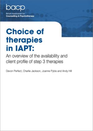 Cover of Choice of therapies in IAPT report