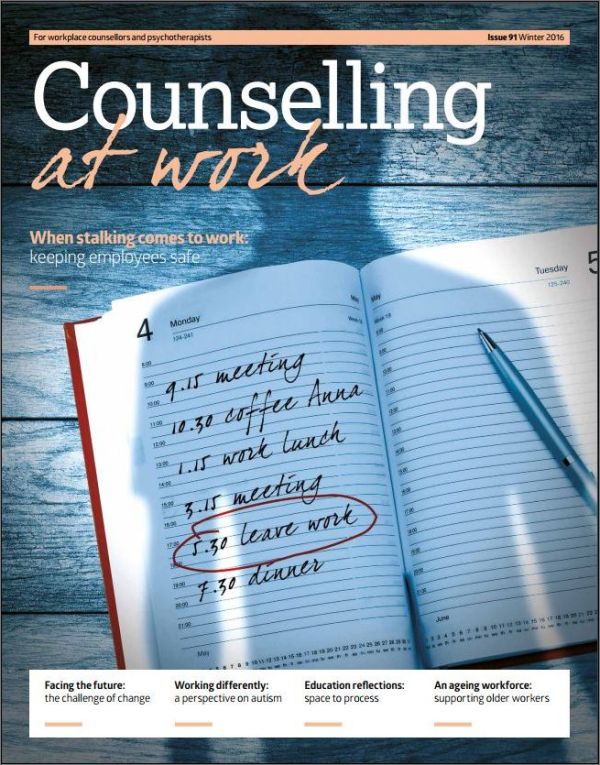 Cover of Counselling at Work Winter 2016